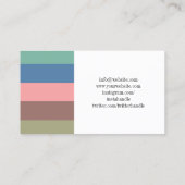 温かいミュート色のロゴの個人写真 名刺 (裏面)