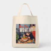 温かいラーメントート-レトロ日本のフードアートギフト トートバッグ (正面)