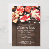 温かいルーラルなクリスマスホリデーパーティー 招待状 (正面)