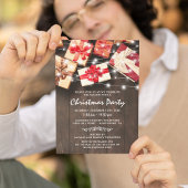 温かいルーラルなクリスマスホリデーパーティー 招待状