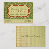 温かい名刺[緑] Chubby Business Card 名刺 (正面/裏面)