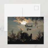 温かい夕焼けの風景 木々 感謝の気持ちが伝わるポストカード ポストカード (正面/裏面)