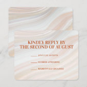 温かい大理石ジオード 出欠カード (正面/裏面)