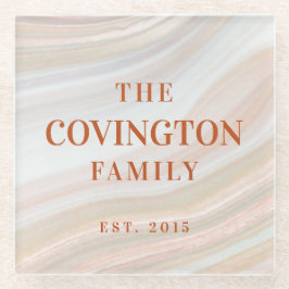 温かい大理石 ガラスコースター