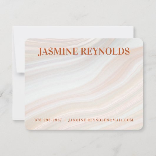 温かい大理石 ノートカード (正面)