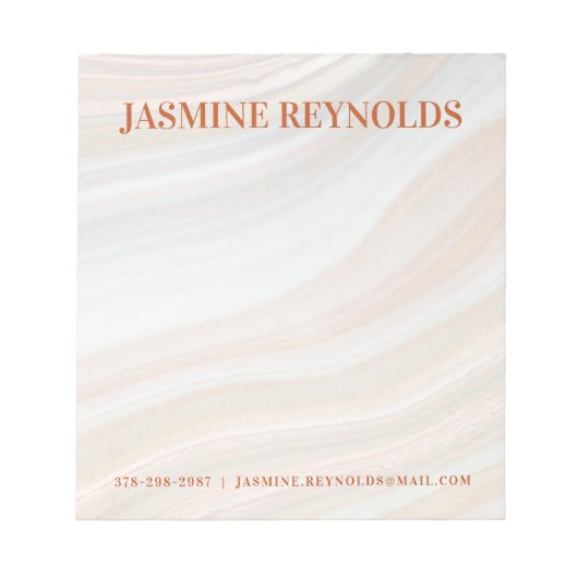 温かい大理石 ノートパッド (正面)