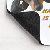 温かい子犬の幸せムザーパッド マウスパッド (コーナー)