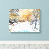 温かい寒さ キャンバスプリント (インサイチュ (ウッドフロア))