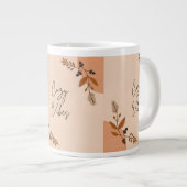 温かい居心地の良い言葉 ジャンボコーヒーマグカップ (正面右)