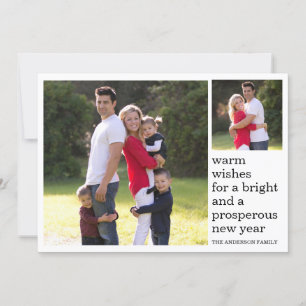 温かい希望が輝く豊かな新年の写真 シーズンカード