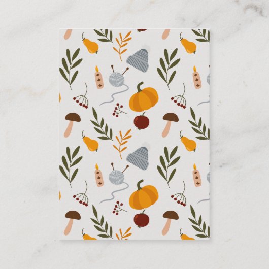 温かい心地よい秋のエッセンシャル結婚ーズ・ウィッシュ・ウェル エンクロージャーカード (裏面)