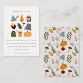 温かい心地よい秋のエッセンシャル結婚ーズ・ウィッシュ・ウェル エンクロージャーカード (正面/裏面)