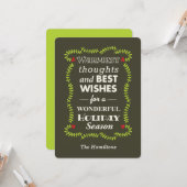 温かい思い最高のと願い カード (正面/裏面インサイチュ)