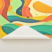 温かい抽象芸術流 シェルパブランケット (3/4)