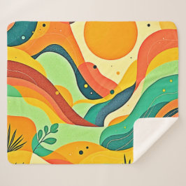 温かい抽象芸術流 シェルパブランケット