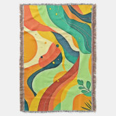 温かい抽象芸術流 スローブランケット (正面縦)