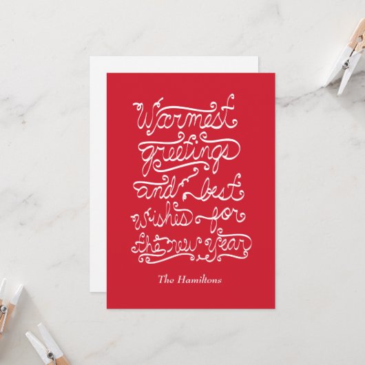 温かい挨拶 カード (正面/裏面インサイチュ)