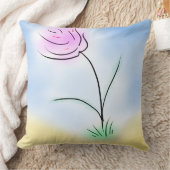 温かい晴れの日に様式化されたはやく花 クッション (ブランケット)