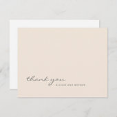 温かい桃色の無地のサンキューカード サンキューカード (正面/裏面)