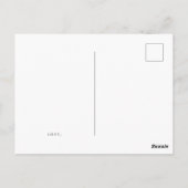 温かい桃色の無地のスクリプト お礼のポストカード ポストカード (裏面)