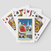 温かい歓迎サンタ猫クリスマスカスタム トランプ (裏面)