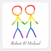 温かい歓迎 スクエアシール (正面)