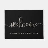 温かい歓迎 |書モダン道パーソナライズされた ドアマット (正面)