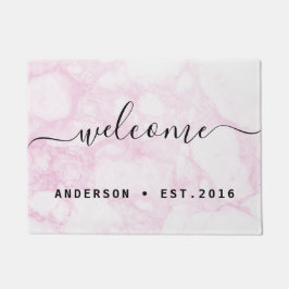 温かい歓迎 |書モダン道パーソナライズされた ドアマット