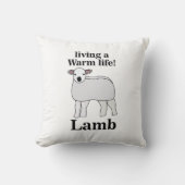 温かい生活を送るラムおもしろい肉 クッション (正面)