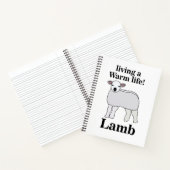 温かい生活を送るラムおもしろい肉 ノートブック (内部)