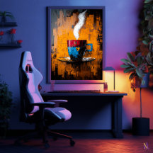 温かい瞬間コンテンポラリー表現主義コーヒーカップ