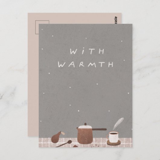 温かい祝福のポストカード ヴィンテージ ポストカード (正面/裏面)