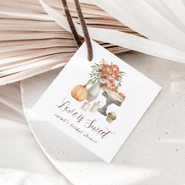 温かい秋のカボチャ "愛は甘い" フェイバータグ