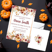 温かい秋のワイルドフラワーシャワー招待状 招待状