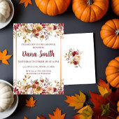 温かい秋のワイルドフラワーシャワー招待状 招待状