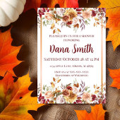 温かい秋のワイルドフラワーシャワー招待状 招待状