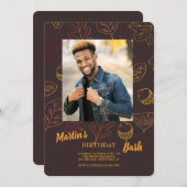 温かい秋の写真招待状 招待状 (正面/裏面)