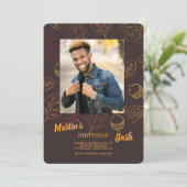 温かい秋の写真招待状 招待状 (スタンド正面)