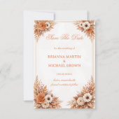 温かい秋の花の発表 セーブザデート (正面)