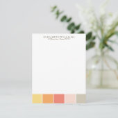 温かい色のブロックカスタムフラット感謝カード 招待状 (スタンド正面)