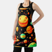 温かい色調の宇宙マンガアート エプロン (インサイチュ)