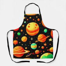 温かい色調の宇宙マンガアート