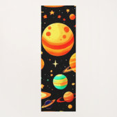 温かい色調の宇宙マンガアート ヨガマット (裏面)