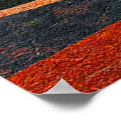 温かい色調の抽象的な風景画 ポスター (角)