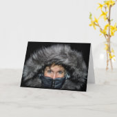 温かい誕生日を願うユーモアを送る カード (黄色い花)