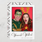 温かい願いおもしろいカップル写真クリスマス シーズンカード (正面/裏面)