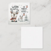 温かい願いとトナカイキスグリーティングカード ノートカード (正面/裏面)