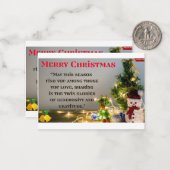 「温かい願いと喜びの時」 ノートカード (正面/裏面インサイチュ)