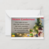 「温かい願いと喜びの時」 ノートカード (裏面)