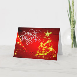 温かい願いを込めた美しい赤いクリスマスカード シーズンカード
